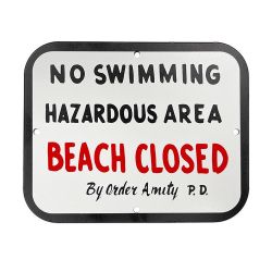 Metal Game Room Sign - Beach Closed